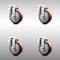 Service Caster 4 Inch 316SS Maroon Polyurethane Wheel Swivel Bolt Hole Caster Set SCC SCC-SS316BH20S414-PPUB-MRN-4 - alternate 1
